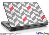 Laptop Skin (Medium) - Chevrons Gray And Coral