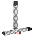 Skin Decal Wrap 2 Pack for Juul Vapes Kearas Polka Dots Whtie On Gray JUUL NOT INCLUDED