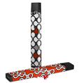 Skin Decal Wrap 2 Pack for Juul Vapes Locknodes 05 Red Dark JUUL NOT INCLUDED
