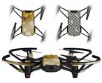 Skin Decal Wrap 2 Pack for DJI Ryze Tello Drone Bokeh Hex Yellow DRONE NOT INCLUDED