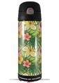 Skin Decal Wrap for Thermos Funtainer 16oz Bottle Beach Flowers 02 Sage Green (BOTTLE NOT INCLUDED) by WraptorSkinz