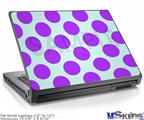 Laptop Skin (Small) - Kearas Polka Dots Purple And Blue