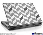 Laptop Skin (Small) - Chevrons Gray And Charcoal