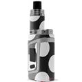 Skin Decal Wrap for Smok AL85 Alien Baby Kearas Polka Dots White On Black VAPE NOT INCLUDED