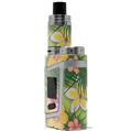 Skin Decal Wrap for Smok AL85 Alien Baby Beach Flowers 02 Sage Green VAPE NOT INCLUDED