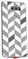 Skin Decal Wrap for LG V30 Chevrons Gray And Charcoal