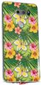 Skin Decal Wrap for LG V30 Beach Flowers 02 Sage Green