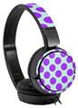 Decal style Skin Wrap for Sony MDR ZX110 Headphones Kearas Polka Dots Purple And Blue (HEADPHONES NOT INCLUDED)