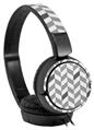 Decal style Skin Wrap for Sony MDR ZX110 Headphones Chevrons Gray And Charcoal (HEADPHONES NOT INCLUDED)