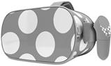 Decal style Skin Wrap compatible with Oculus Go Headset - Kearas Polka Dots Whtie On Gray (OCULUS NOT INCLUDED)