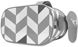 Decal style Skin Wrap compatible with Oculus Go Headset - Chevrons Gray And Charcoal (OCULUS NOT INCLUDED)