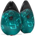 Skin Decal Wrap 2 Pack compatible with Suorin Drop Bokeh Music Neon Teal VAPE NOT INCLUDED