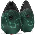 Skin Decal Wrap 2 Pack compatible with Suorin Drop Bokeh Music Seafoam Green VAPE NOT INCLUDED