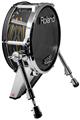 Skin Wrap works with Roland vDrum Shell KD-140 Kick Bass Drum Baja 0023 Orange (DRUM NOT INCLUDED)