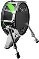 Skin Wrap works with Roland vDrum Shell KD-140 Kick Bass Drum Jagged Camo Neon Green (DRUM NOT INCLUDED)