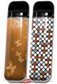 Skin Decal Wrap 2 Pack for Smok Novo v1 Bokeh Butterflies Orange VAPE NOT INCLUDED