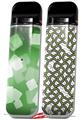 Skin Decal Wrap 2 Pack for Smok Novo v1 Bokeh Squared Green VAPE NOT INCLUDED