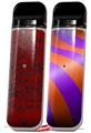 Skin Decal Wrap 2 Pack for Smok Novo v1 Folder Doodles Red Dark VAPE NOT INCLUDED