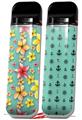 Skin Decal Wrap 2 Pack for Smok Novo v1 Beach Flowers Seafoam Green VAPE NOT INCLUDED