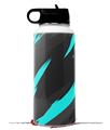Skin Wrap Decal compatible with Hydro Flask Wide Mouth Bottle 32oz Jagged Camo Neon Teal (BOTTLE NOT INCLUDED)