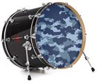 Vinyl Decal Skin Wrap for 22" Bass Kick Drum Head WraptorCamo Digital Camo Navy - DRUM HEAD NOT INCLUDED