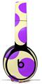 WraptorSkinz Skin Skin Decal Wrap works with Beats Solo Pro (Original) Headphones Kearas Polka Dots Purple On Cream Skin Only BEATS NOT INCLUDED