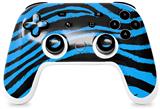 Skin Decal Wrap works with Original Google Stadia Controller Zebra Blue Skin Only CONTROLLER NOT INCLUDED