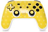 Skin Decal Wrap works with Original Google Stadia Controller Hearts Yellow On White Skin Only CONTROLLER NOT INCLUDED