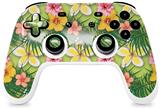 Skin Decal Wrap works with Original Google Stadia Controller Beach Flowers 02 Sage Green Skin Only CONTROLLER NOT INCLUDED