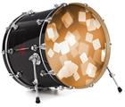 Vinyl Decal Skin Wrap for 20" Bass Kick Drum Head Bokeh Squared Orange - DRUM HEAD NOT INCLUDED