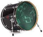 Vinyl Decal Skin Wrap for 20" Bass Kick Drum Head Bokeh Music Seafoam Green - DRUM HEAD NOT INCLUDED