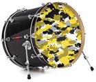 Vinyl Decal Skin Wrap for 20" Bass Kick Drum Head WraptorCamo Digital Camo Yellow - DRUM HEAD NOT INCLUDED