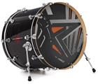 Vinyl Decal Skin Wrap for 20" Bass Kick Drum Head Baja 0023 Orange Burnt - DRUM HEAD NOT INCLUDED