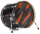 Vinyl Decal Skin Wrap for 20" Bass Kick Drum Head Jagged Camo Burnt Orange - DRUM HEAD NOT INCLUDED