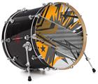 Vinyl Decal Skin Wrap for 20" Bass Kick Drum Head Baja 0032 Orange - DRUM HEAD NOT INCLUDED