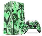 WraptorSkinz Skin Wrap compatible with the 2020 XBOX Series X Console and Controller Scene Kid Sketches Green (XBOX NOT INCLUDED)