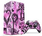 WraptorSkinz Skin Wrap compatible with the 2020 XBOX Series X Console and Controller Scene Kid Sketches Pink (XBOX NOT INCLUDED)