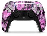 WraptorSkinz Skin Wrap compatible with the Sony PS5 DualSense Controller Scene Kid Sketches Pink (CONTROLLER NOT INCLUDED)