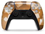 WraptorSkinz Skin Wrap compatible with the Sony PS5 DualSense Controller Bokeh Squared Orange (CONTROLLER NOT INCLUDED)