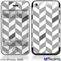 iPhone 3GS Skin - Chevrons Gray And Charcoal