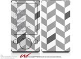 Chevrons Gray And Charcoal - Decal Style skin fits Zune 80/120GB  (ZUNE SOLD SEPARATELY)