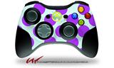 XBOX 360 Wireless Controller Decal Style Skin - Kearas Polka Dots Purple And Blue (CONTROLLER NOT INCLUDED)