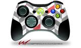 XBOX 360 Wireless Controller Decal Style Skin - Chevrons Gray And Coral (CONTROLLER NOT INCLUDED)