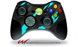 XBOX 360 Wireless Controller Decal Style Skin - Jagged Camo Neon Teal (CONTROLLER NOT INCLUDED)