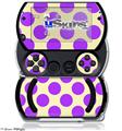 Kearas Polka Dots Purple On Cream - Decal Style Skins (fits Sony PSPgo)