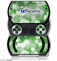Bokeh Squared Green - Decal Style Skins (fits Sony PSPgo)