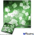 Decal Skin compatible with Sony PS3 Slim Bokeh Squared Green