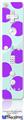 Wii Remote Controller Face ONLY Skin - Kearas Polka Dots Purple And Blue