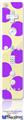 Wii Remote Controller Face ONLY Skin - Kearas Polka Dots Purple On Cream