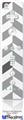Wii Remote Controller Face ONLY Skin - Chevrons Gray And Charcoal